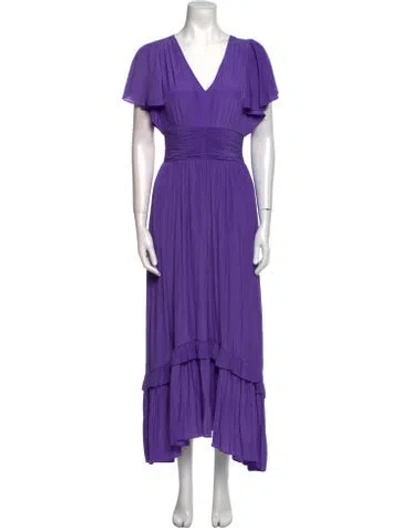 Pre-owned Ramy Brook V-neck Long Dress W/ Tags In Purple