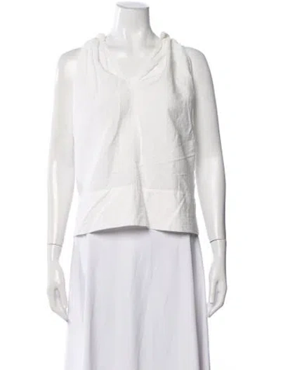 Pre-owned Ramy Brook V-neck Long Dress In White
