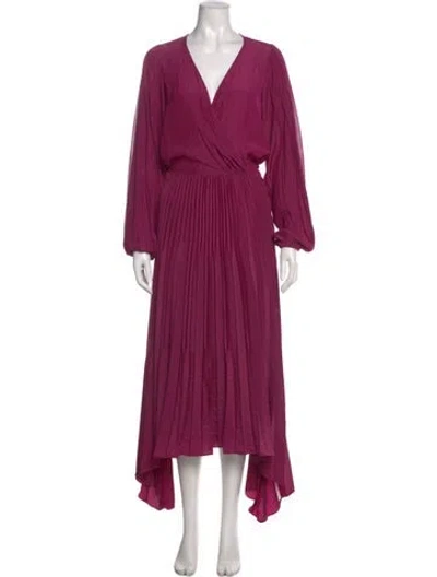 Pre-owned Ramy Brook V-neck Midi Length Dress W/ Tags In Purple
