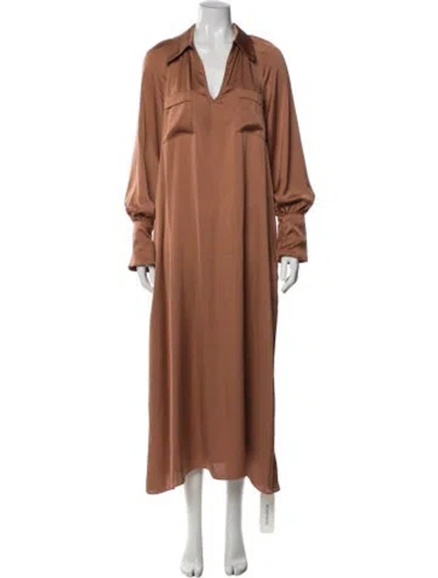 Pre-owned Ramy Brook V-neck Midi Length Dress In White