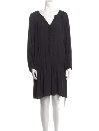 Pre-owned Ramy Brook V-neck Mini Dress In Black