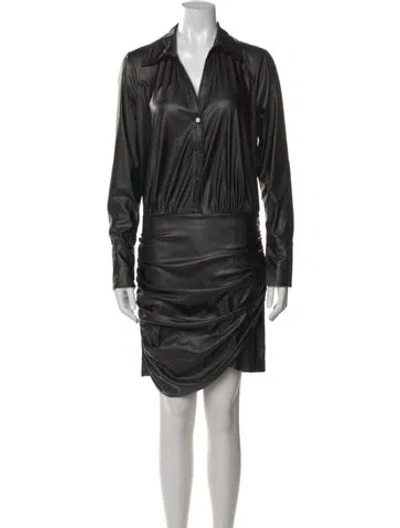 Pre-owned Ramy Brook V-neck Mini Dress In Black
