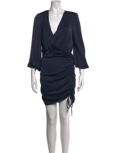 Pre-owned Ramy Brook V-neck Mini Dress In Black