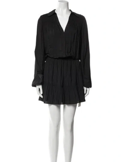 Pre-owned Ramy Brook V-neck Mini Dress In Blue