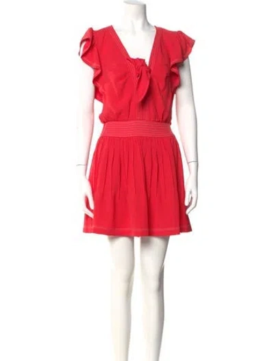 Pre-owned Ramy Brook V-neck Mini Dress In Pink