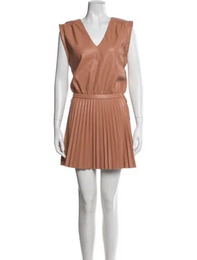 Pre-owned Ramy Brook V-neck Mini Dress In Pink