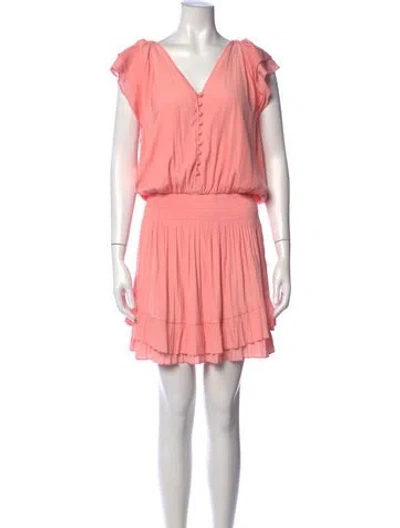Pre-owned Ramy Brook V-neck Mini Dress In Pink