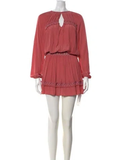 Pre-owned Ramy Brook V-neck Mini Dress In Pink