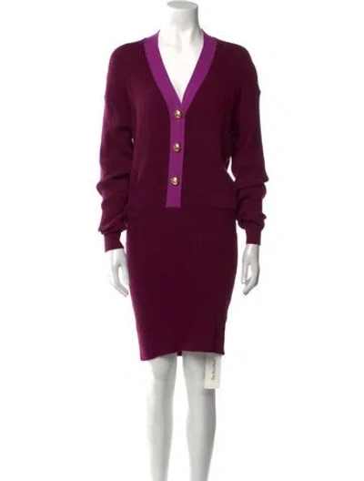 Pre-owned Ramy Brook V-neck Mini Dress In Purple