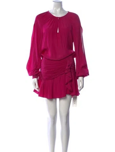 Pre-owned Ramy Brook V-neck Mini Dress In Purple