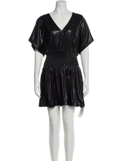 Pre-owned Ramy Brook V-neck Mini Dress W/ Tags In Black