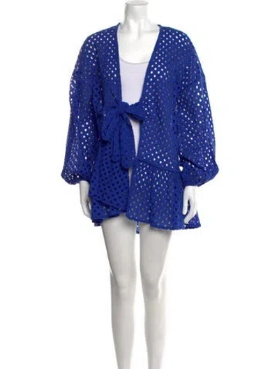 Pre-owned Ramy Brook V-neck Mini Dress W/ Tags In Blue