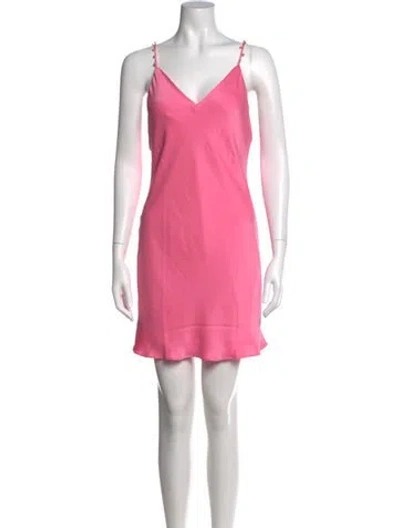 Pre-owned Ramy Brook V-neck Mini Dress W/ Tags In Pink