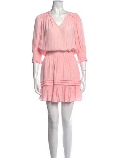 Pre-owned Ramy Brook V-neck Mini Dress W/ Tags In Pink