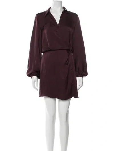 Pre-owned Ramy Brook V-neck Mini Dress W/ Tags In Purple