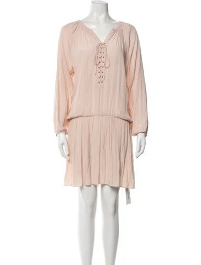 Pre-owned Ramy Brook V-neck Mini Dress In White