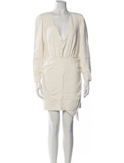 Pre-owned Ramy Brook V-neck Mini Dress In White