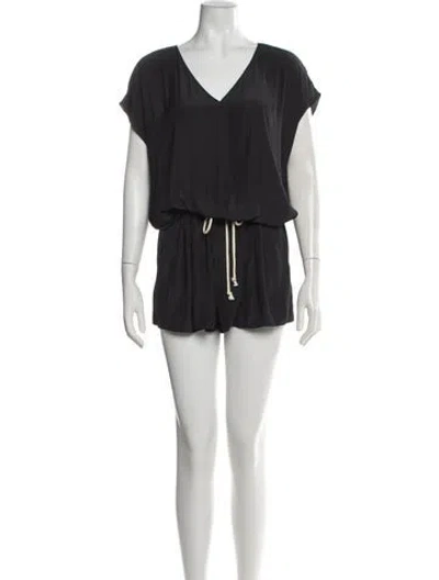 Pre-owned Ramy Brook V-neck Romper In Black