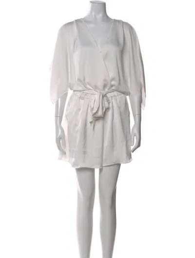 Pre-owned Ramy Brook V-neck Romper W/ Tags In White