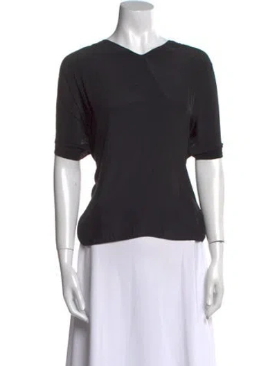 Pre-owned Ramy Brook V-neck Short Sleeve T-shirt In Purple