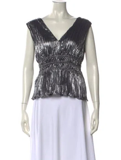 Pre-owned Ramy Brook V-neck Sleeveless Crop Top W/ Tags