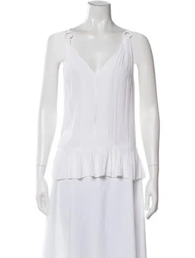 Pre-owned Ramy Brook V-neck Sleeveless Top In Neutral