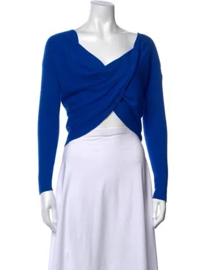 Pre-owned Ramy Brook V-neck Sweater In Blue
