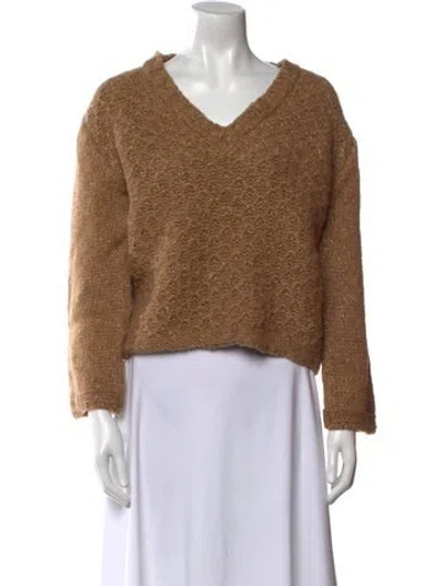 Pre-owned Ramy Brook V-neck Sweater In Brown