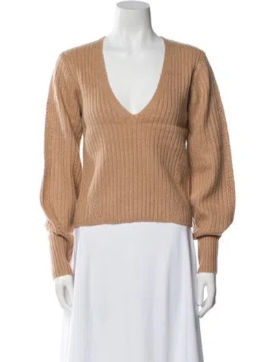 Pre-owned Ramy Brook V-neck Sweater In Brown