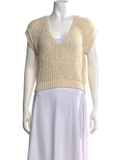Pre-owned Ramy Brook V-neck Sweater In Brown