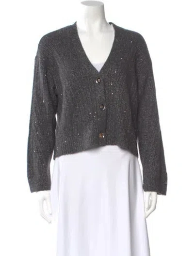 Pre-owned Ramy Brook V-neck Sweater In Gray