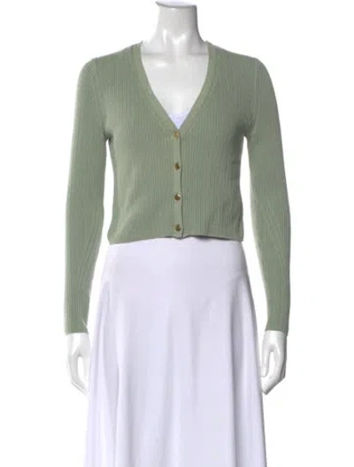 Pre-owned Ramy Brook V-neck Sweater In Green