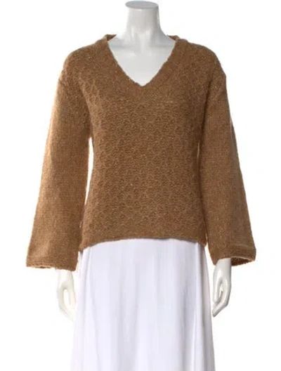 Pre-owned Ramy Brook V-neck Sweater In Neutral