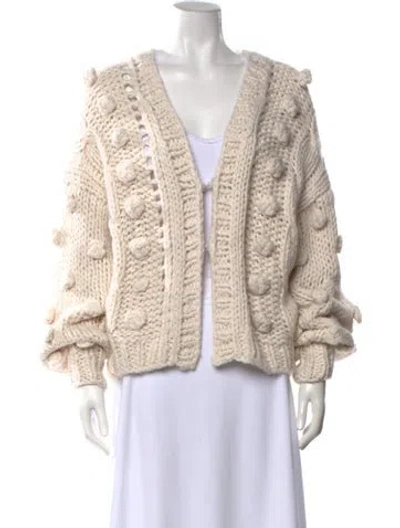 Pre-owned Ramy Brook V-neck Sweater In Neutrals