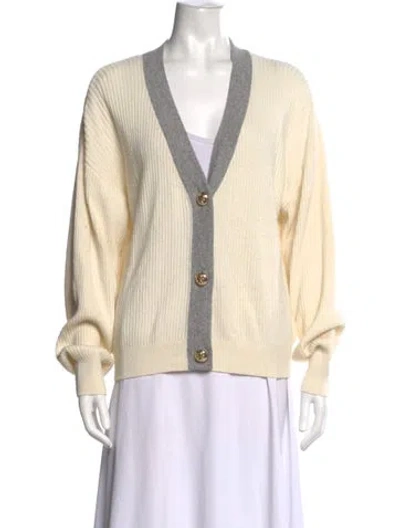 Pre-owned Ramy Brook V-neck Sweater In Neutrals