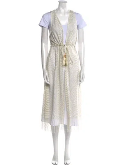 Pre-owned Ramy Brook V-neck Sweater W/ Tags In White