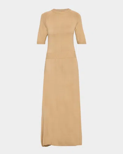 Ramy Brook Wendy Wool Knit Maxi Sweater Dress In Nude
