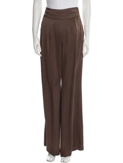 Pre-owned Ramy Brook Wide Leg Pants In Brown