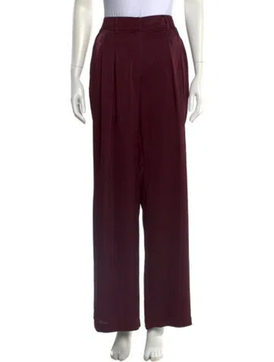 Pre-owned Ramy Brook Wide Leg Pants In Burgundy