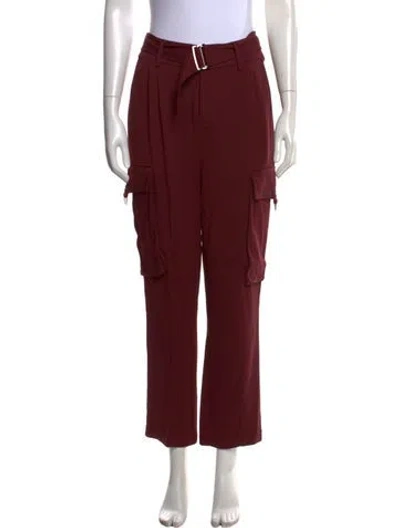 Pre-owned Ramy Brook Wide Leg Pants In Burgundy