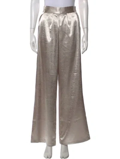 Pre-owned Ramy Brook Wide Leg Pants In Gold