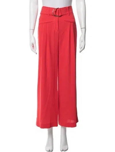 Pre-owned Ramy Brook Wide Leg Pants In Red