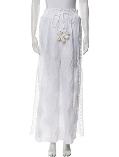Pre-owned Ramy Brook Wide Leg Pants In White