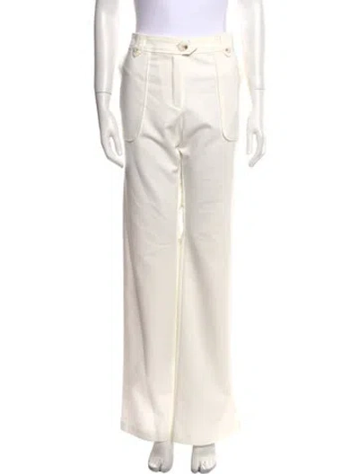 Pre-owned Ramy Brook Wide Leg Pants In White