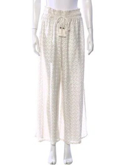 Pre-owned Ramy Brook Wide Leg Pants In White