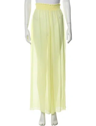 Pre-owned Ramy Brook Wide Leg Pants In Yellow