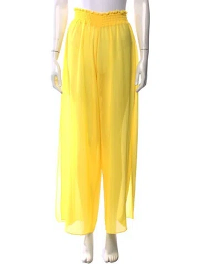 Pre-owned Ramy Brook Wide Leg Pants In Yellow