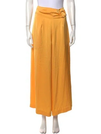 Pre-owned Ramy Brook Wide Leg Pants In Yellow