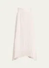 Ramy Brook Winifred Pleated Asymmetric Maxi Skirt In Ivory