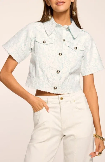Ramy Brook Winnie Short Sleeve Crop Jacket In White